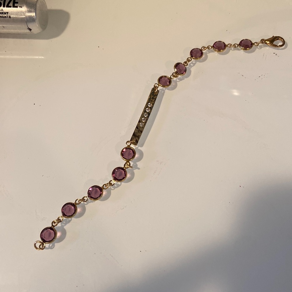 Lovely purple stone bracelet